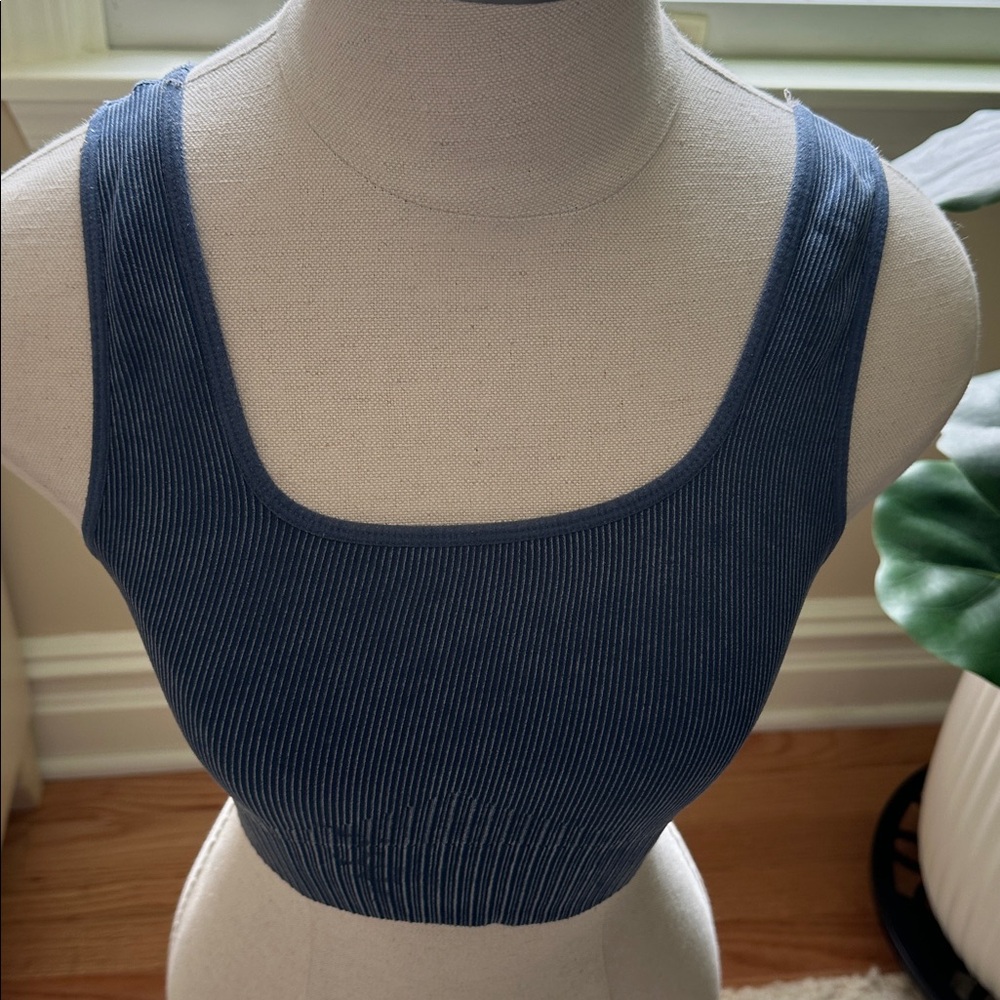 Joy Lab Ribbed Cropped Tank Top - Picture 4 of 9